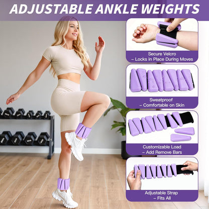Pilates Kit, Home Pilates Workout Kit for Women, Pilates Equipment with 14.5"" Pilates Ring and Ball, Resistance Bands, Ankle Weights, Sliders & Grip Socks for Home Workouts