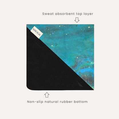 Travel Yoga Mat 1.5mm | Foldable, Lightweight for Backpacking, Retreat, Outdoors, Gym, Pilates | Exercise Mat | Machine Washable