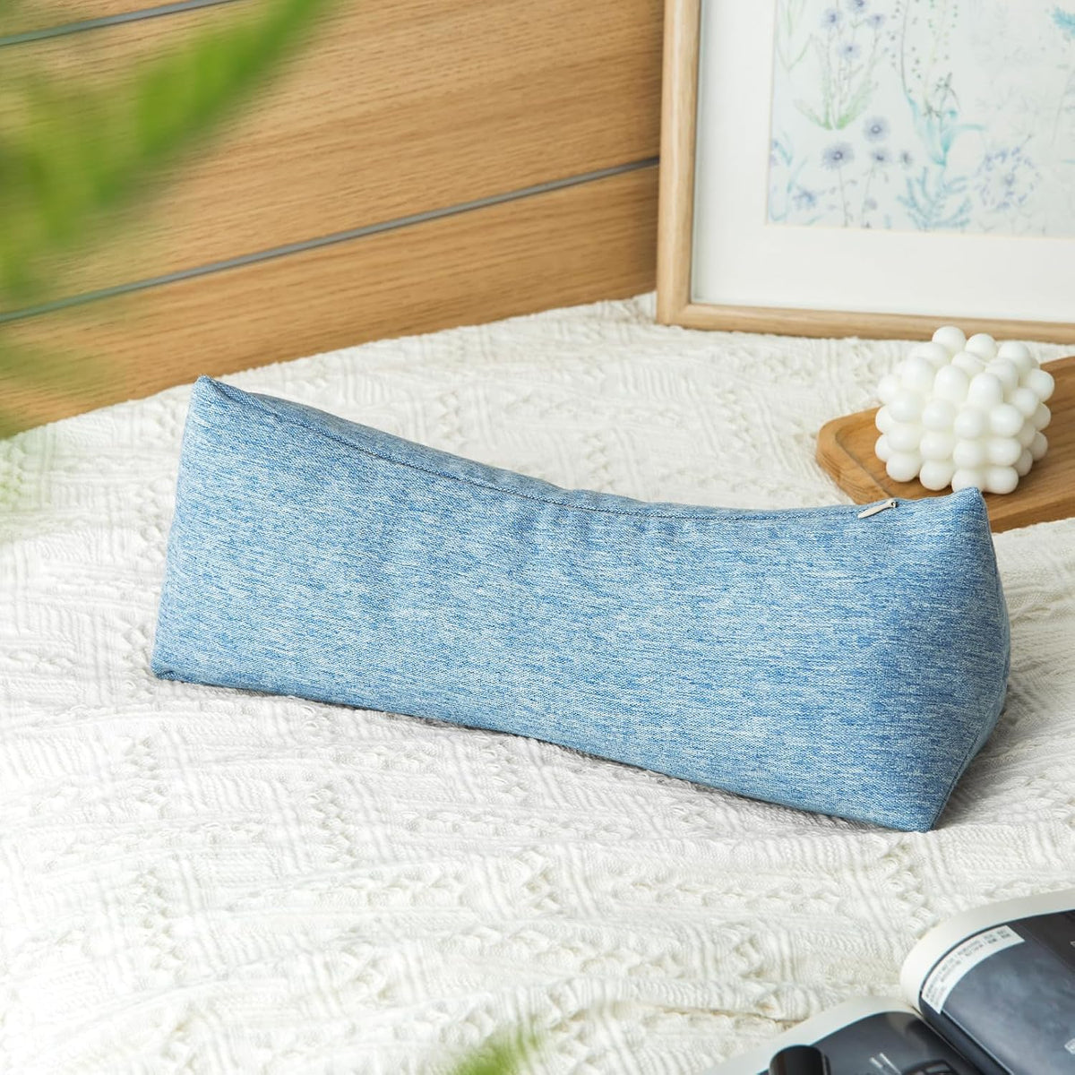 Buckwheat Neck Support Pillow Cervical Neck Cylinder Bolster Pillow,Buckwheat Hulls Adjustable Roll Pillow,Neck Pain Relief for Back and Side Sleepers Round Pillows for Lunch Break Orange, 6*15 inch