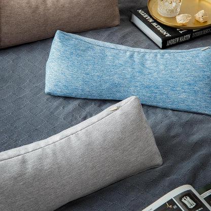 Buckwheat Neck Support Pillow Cervical Neck Cylinder Bolster Pillow,Buckwheat Hulls Adjustable Roll Pillow,Neck Pain Relief for Back and Side Sleepers Round Pillows for Lunch Break Orange, 6*15 inch