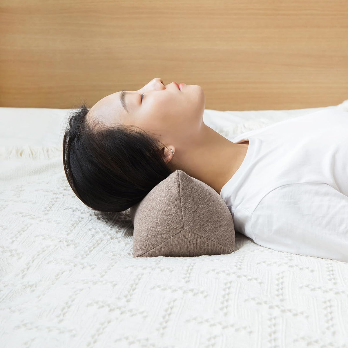 Buckwheat Neck Support Pillow Cervical Neck Cylinder Bolster Pillow,Buckwheat Hulls Adjustable Roll Pillow,Neck Pain Relief for Back and Side Sleepers Round Pillows for Lunch Break Orange, 6*15 inch