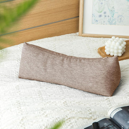 Buckwheat Neck Support Pillow Cervical Neck Cylinder Bolster Pillow,Buckwheat Hulls Adjustable Roll Pillow,Neck Pain Relief for Back and Side Sleepers Round Pillows for Lunch Break Orange, 6*15 inch