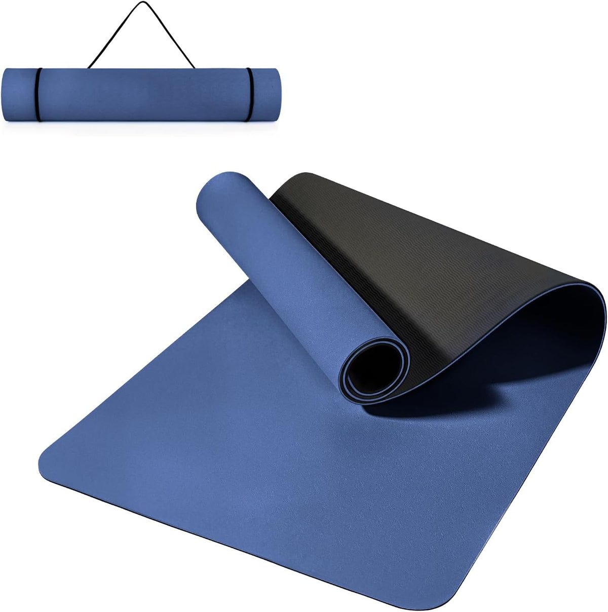 Yoga Mat Non Slip, Pilates Fitness Mats, 72" x 24" Extra Width ＆ Thick, Anti-Tear Exercise Mat with Carrying Strap, Workout Mats for Stretching,Yoga Studio,Gym or Home Workouts