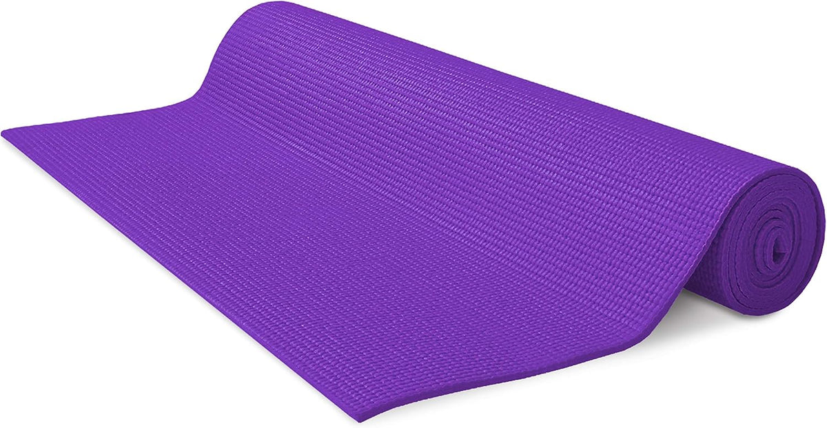 Yoga Mat for Exercise - Non Slip Thick Comfortable Workout Floor Mat for Adults and Kids - Eco Friendly Foldable Yoga Mat for Yoga, Pilates, Gym and Stretching