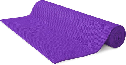 Yoga Mat for Exercise - Non Slip Thick Comfortable Workout Floor Mat for Adults and Kids - Eco Friendly Foldable Yoga Mat for Yoga, Pilates, Gym and Stretching