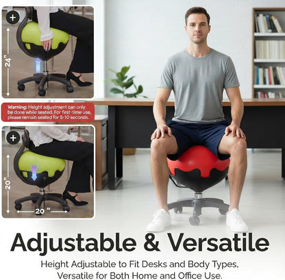 Elite Yoga Ball Chair Active Sitting & Adjustable Height 250lbs Cap