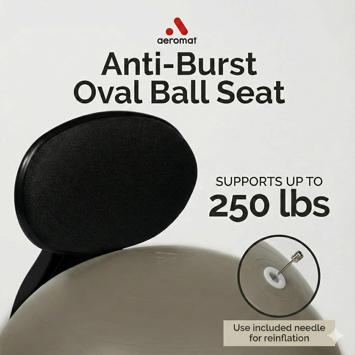 Elite Yoga Ball Chair Active Sitting & Adjustable Height 250lbs Cap