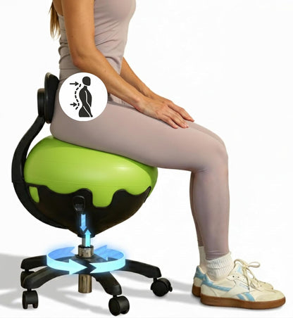 Elite Yoga Ball Chair Active Sitting & Adjustable Height 250lbs Cap