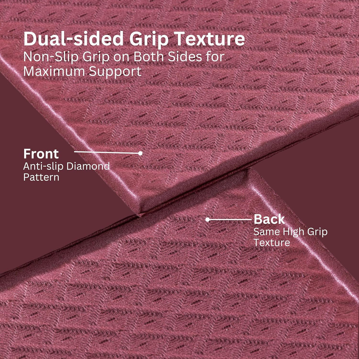 Foldable Yoga Mat, 72" x 24" x 6mm, Lightweight & Non-Slip