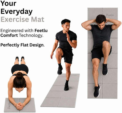 Foldable Yoga Mat, 72" x 24" x 6mm, Lightweight & Non-Slip