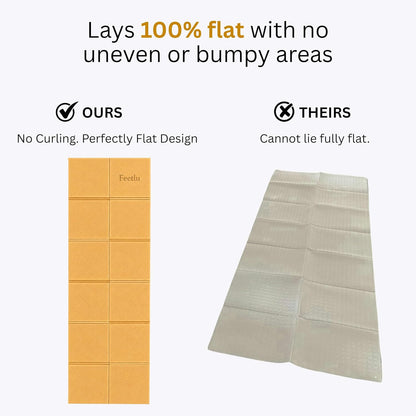 Foldable Yoga Mat, 72" x 24" x 6mm, Lightweight & Non-Slip
