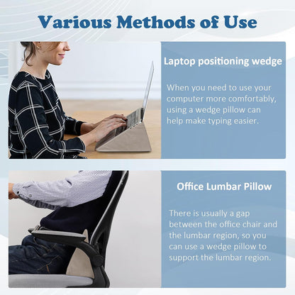 Small Wedge Pillow, Wedge Pillow for Bed Sores, Positioning Pillow