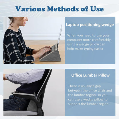 Small Wedge Pillow, Wedge Pillow for Bed Sores, Positioning Pillow