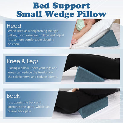Small Wedge Pillow, Wedge Pillow for Bed Sores, Positioning Pillow