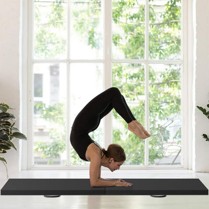 Gymnastics Tumbling Mats Portable Gymnastics Mat Folding Tumbling Mat Thick Yoga Mat Exercise Mat with Carrying Handles for home Workout outdoor Yoga Gymnastic