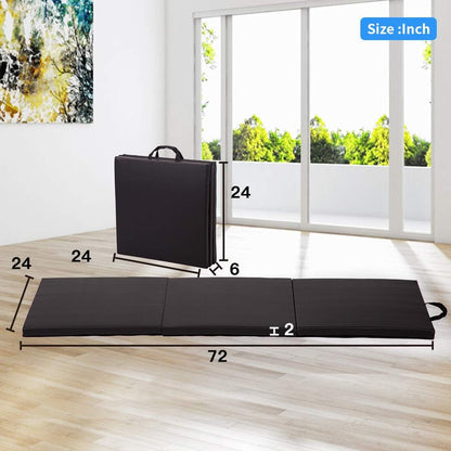 Gymnastics Tumbling Mats Portable Gymnastics Mat Folding Tumbling Mat Thick Yoga Mat Exercise Mat with Carrying Handles for home Workout outdoor Yoga Gymnastic