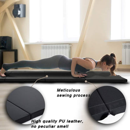 Gymnastics Tumbling Mats Portable Gymnastics Mat Folding Tumbling Mat Thick Yoga Mat Exercise Mat with Carrying Handles for home Workout outdoor Yoga Gymnastic