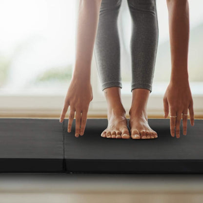 Gymnastics Tumbling Mats Portable Gymnastics Mat Folding Tumbling Mat Thick Yoga Mat Exercise Mat with Carrying Handles for home Workout outdoor Yoga Gymnastic