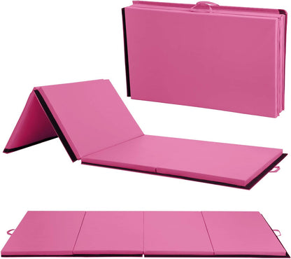 Gymnastics Tumbling Mats Portable Gymnastics Mat Folding Tumbling Mat Thick Yoga Mat Exercise Mat with Carrying Handles for home Workout outdoor Yoga Gymnastic