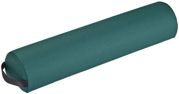 Massage Bolster Pillow 3/4 Round – Durable, Easy to Clean 100% PU Upholstery incl. Strap Handle/Professional Quality CFC-Free/Back Pain Relief, Teal