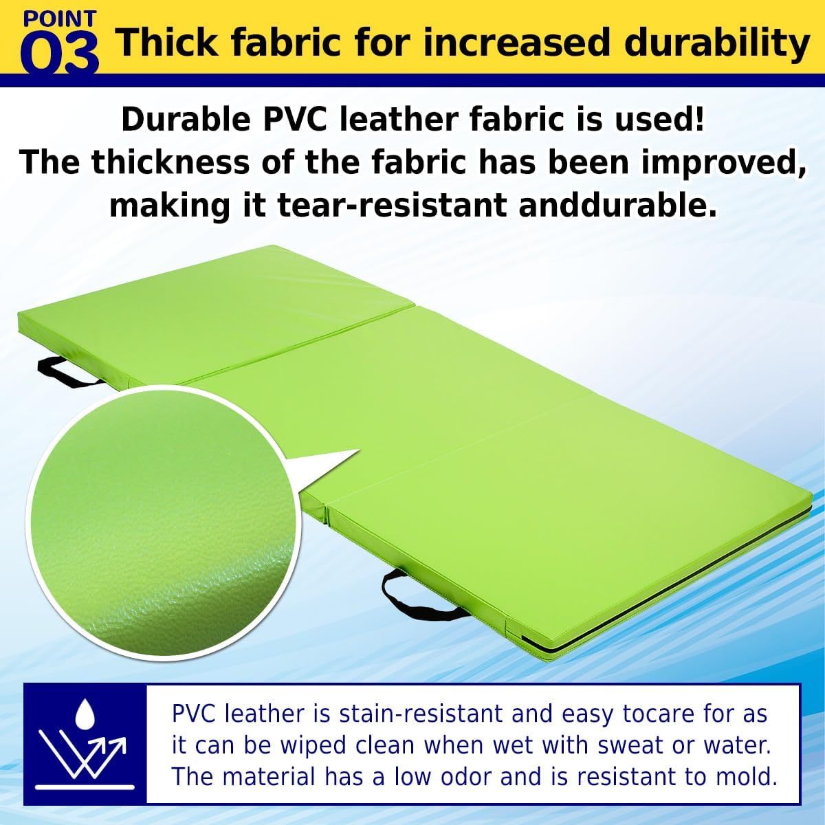 Gymnastics Mat Folding Stretch Mats 71"x31"x2" Exercise Muscle Training Children Play Horizontal Bar Mat Yoga Sports Soundproof Home Use