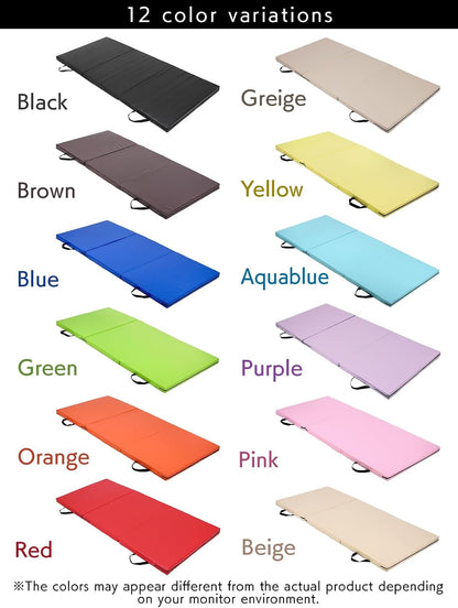 Gymnastics Mat Folding Stretch Mats 71"x31"x2" Exercise Muscle Training Children Play Horizontal Bar Mat Yoga Sports Soundproof Home Use