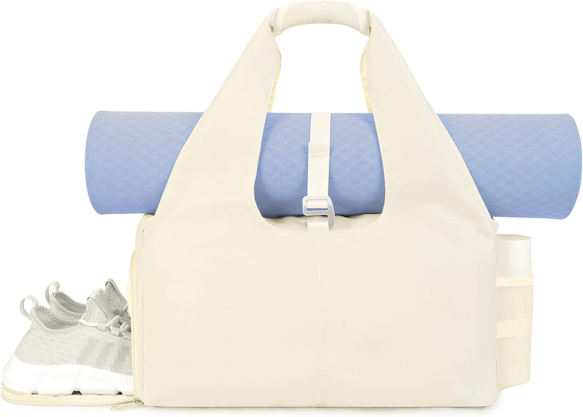Tote Yoga Mat Gym Bag 20L Women W/Shoe Compartment Wet Dry Pocket