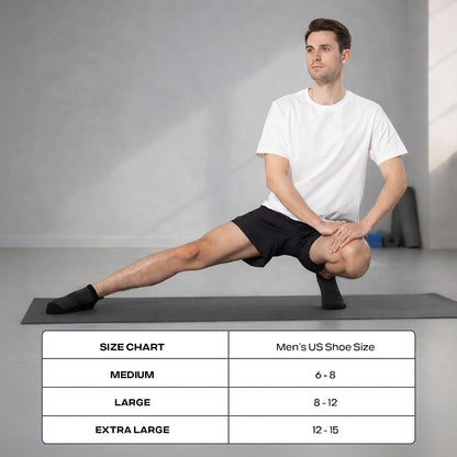CoolMate Mens Grip Socks, Non Slip Athletic Socks for Pilates, Yoga