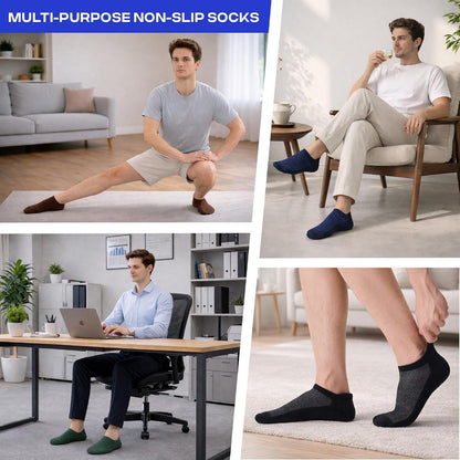 CoolMate Mens Grip Socks, Non Slip Athletic Socks for Pilates, Yoga