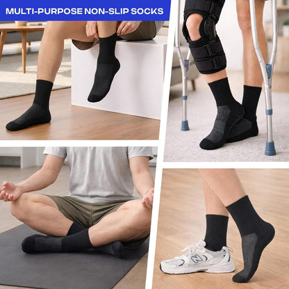 CoolMate Mens Grip Socks, Non Slip Athletic Socks for Pilates, Yoga