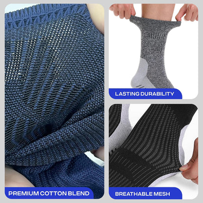 CoolMate Mens Grip Socks, Non Slip Athletic Socks for Pilates, Yoga