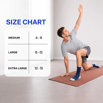 CoolMate Mens Grip Socks, Non Slip Athletic Socks for Pilates, Yoga