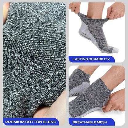 CoolMate Mens Grip Socks, Non Slip Athletic Socks for Pilates, Yoga