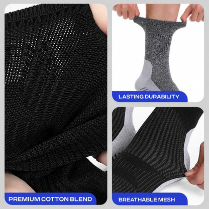 CoolMate Mens Grip Socks, Non Slip Athletic Socks for Pilates, Yoga