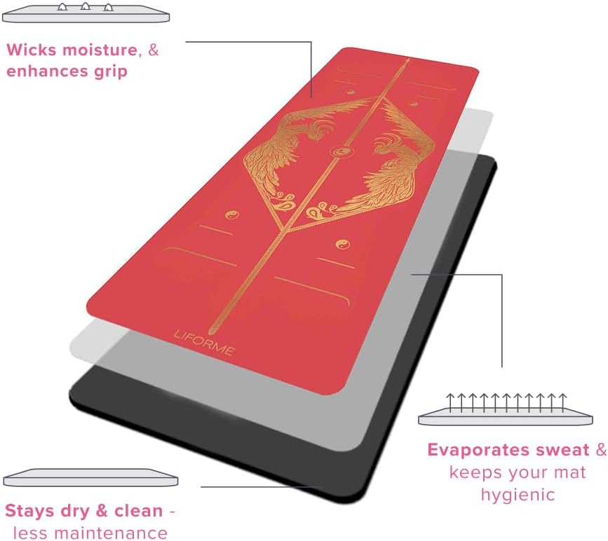 Zodiac Yoga Mat - Patented Alignment Design, Advanced Non-Slip Grip
