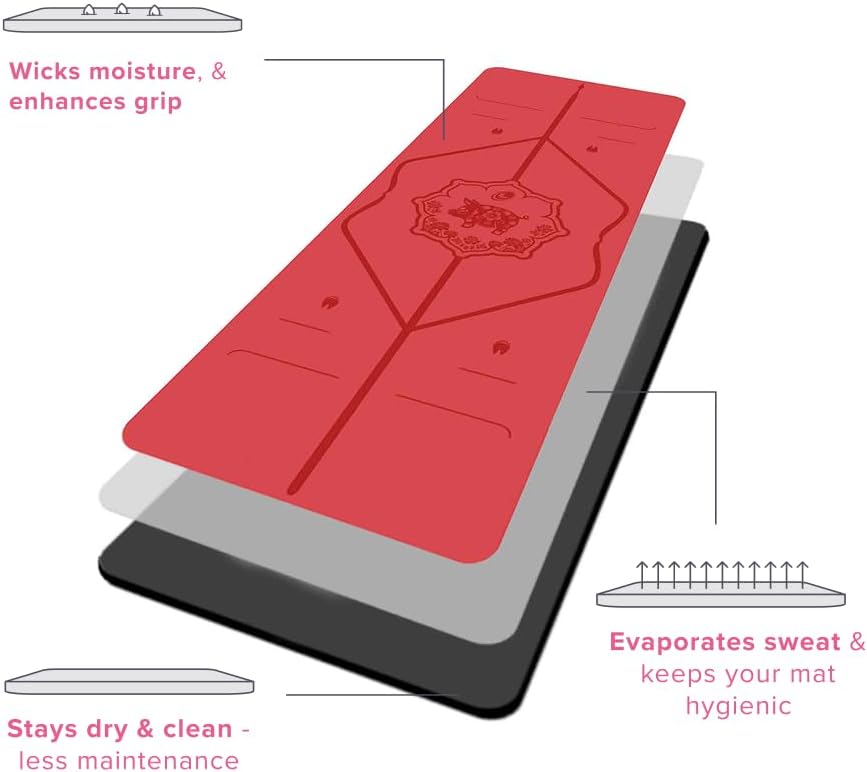 Zodiac Yoga Mat - Patented Alignment Design, Advanced Non-Slip Grip