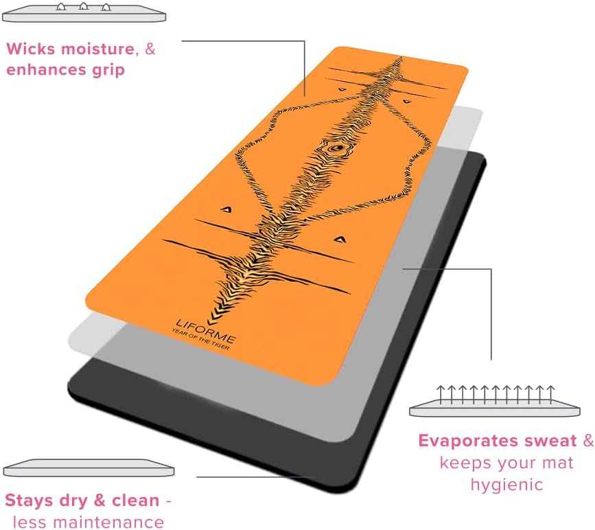 Zodiac Yoga Mat - Patented Alignment Design, Advanced Non-Slip Grip