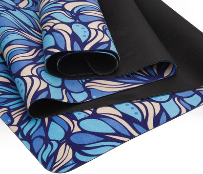 Travel Suede Yoga Mat 1.5mm Thick Non Slip Foldable Lightweigh Sweat Absorbent Exercise Mat for Hot Yoga Pilates Home Gym Outdoor, 72"L x 24"W, 3 lbs