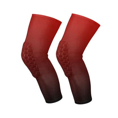 Dark Red Black Gradient Sports Knee Pads Youth Volleyball Basketball Knee Pads Long Leg Sleeves Braces Compression Wrestling Knee Pads for Boys Girls Football Dance Yoga