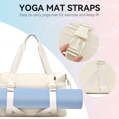 Women's Yoga Bag with Shoe Pouch,Travel Bag for Gym Workout Daily