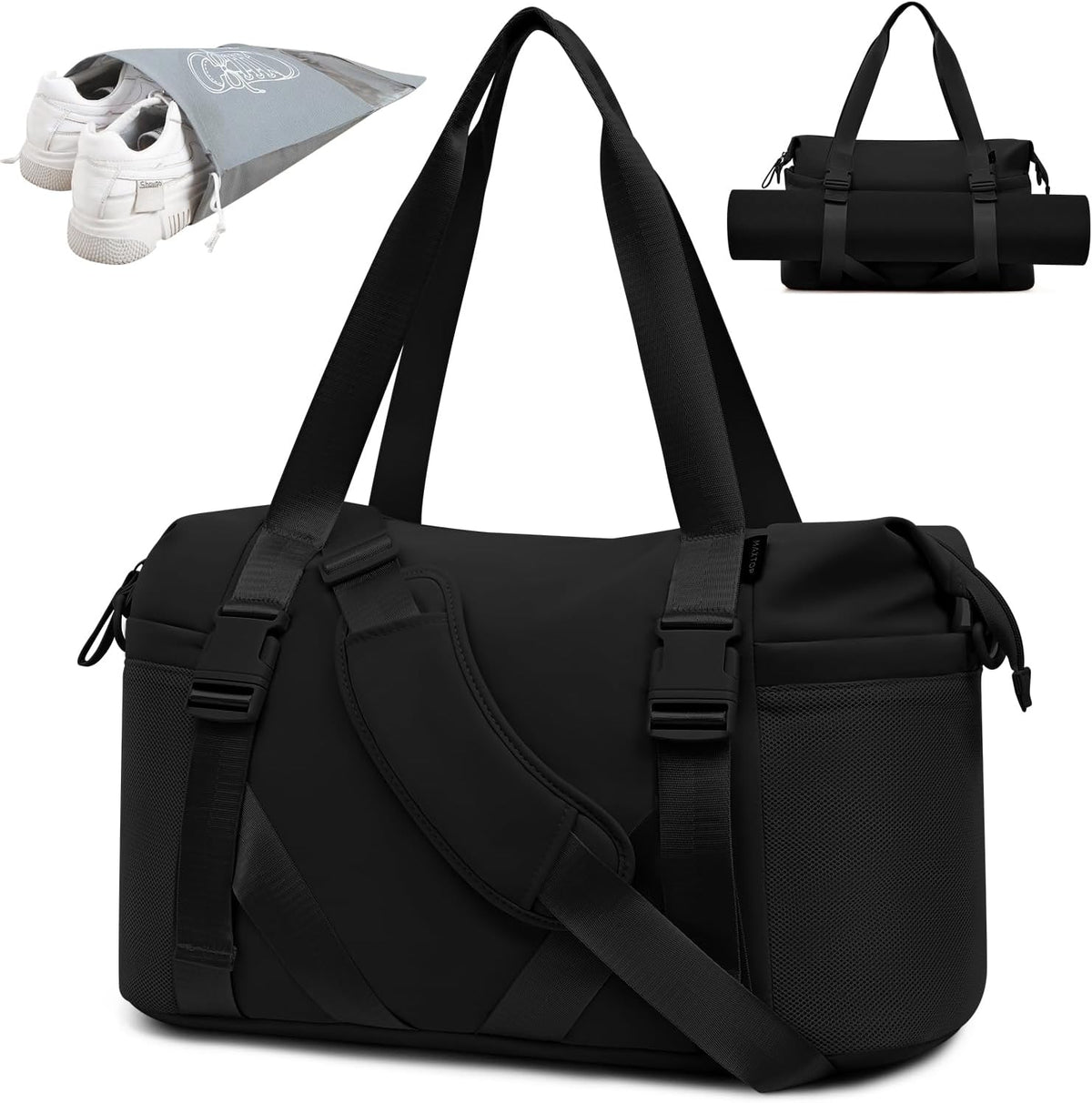 Women's Yoga Bag with Shoe Pouch,Travel Bag for Gym Workout Daily
