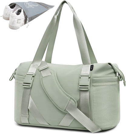 Women's Yoga Bag with Shoe Pouch,Travel Bag for Gym Workout Daily