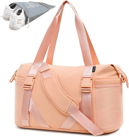 Women's Yoga Bag with Shoe Pouch,Travel Bag for Gym Workout Daily