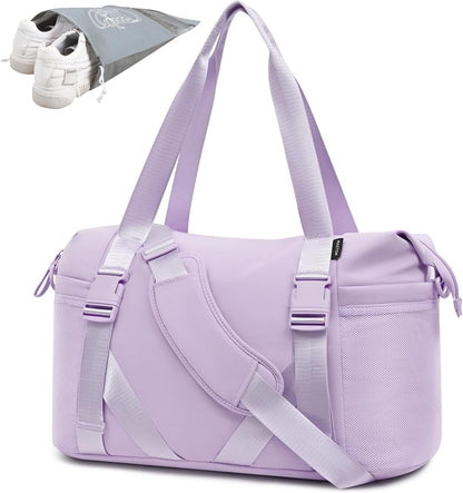 Women's Yoga Bag with Shoe Pouch,Travel Bag for Gym Workout Daily