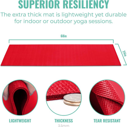 Value 3mm Bulk Yoga Mats, 12 or 16 Pack, 68x24in