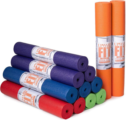 Value 3mm Bulk Yoga Mats, 12 or 16 Pack, 68x24in
