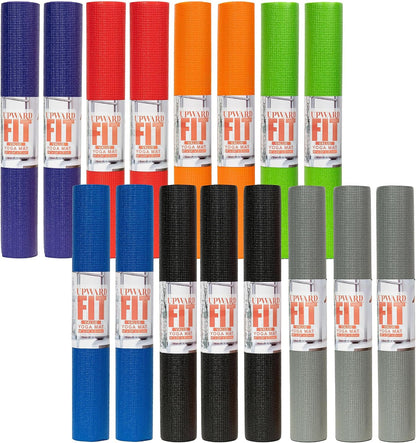 Value 3mm Bulk Yoga Mats, 12 or 16 Pack, 68x24in
