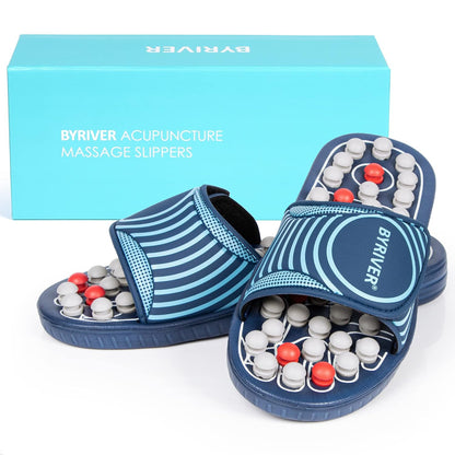 Acupressure Foot Massage Mat, Reflexology Tools, Spiky Ball Roller Therapy Sandals Shoes Slippers, Relief Muscle Fatigue, Sciatica, Heel, Lower Back Pain (03L)