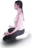 Crescent Heart Meditation Cushion - Buckwheat Solid Cover