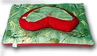 Crescent Heart Meditation Cushion - Buckwheat Solid Cover